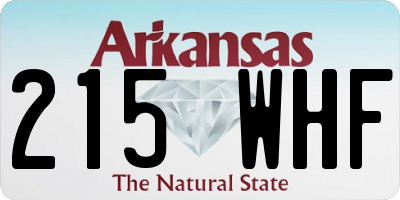 AR license plate 215WHF