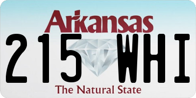 AR license plate 215WHI