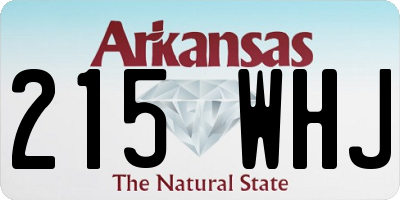 AR license plate 215WHJ