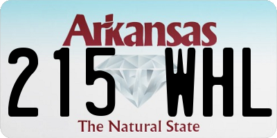 AR license plate 215WHL