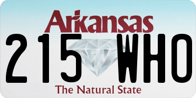 AR license plate 215WHO