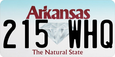 AR license plate 215WHQ