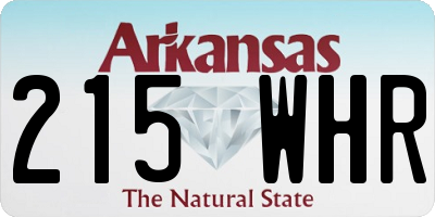 AR license plate 215WHR