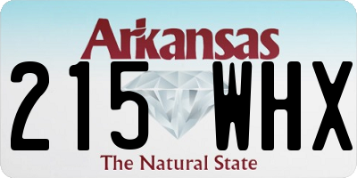 AR license plate 215WHX
