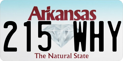 AR license plate 215WHY