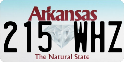 AR license plate 215WHZ