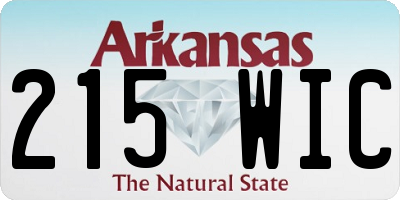 AR license plate 215WIC