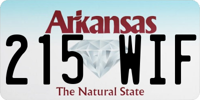 AR license plate 215WIF