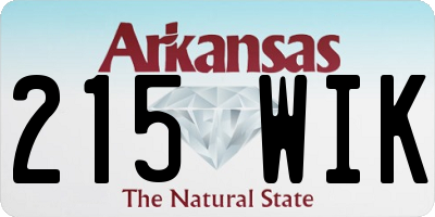 AR license plate 215WIK
