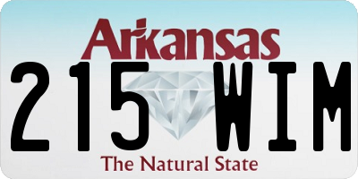AR license plate 215WIM