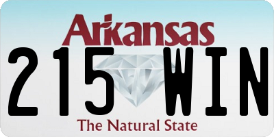 AR license plate 215WIN