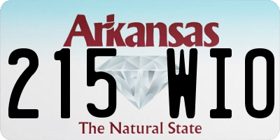 AR license plate 215WIO
