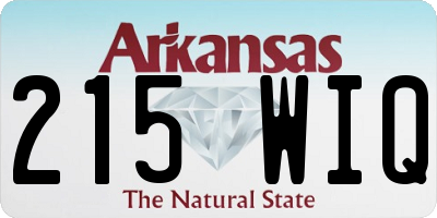 AR license plate 215WIQ