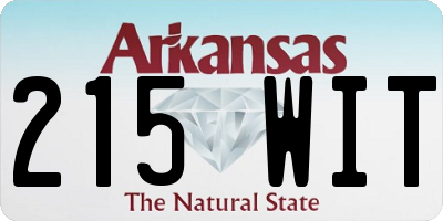 AR license plate 215WIT
