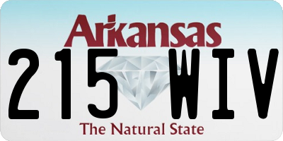 AR license plate 215WIV
