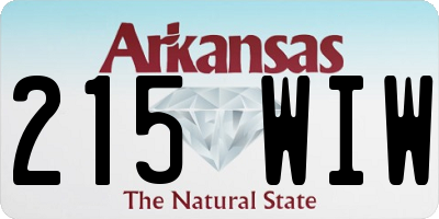AR license plate 215WIW