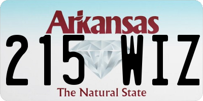 AR license plate 215WIZ