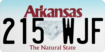 AR license plate 215WJF