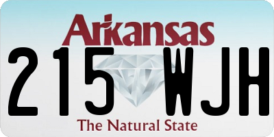 AR license plate 215WJH