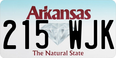 AR license plate 215WJK