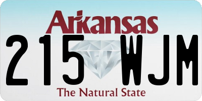 AR license plate 215WJM