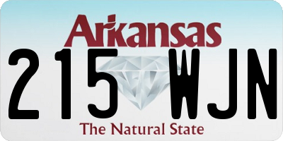 AR license plate 215WJN