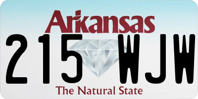 AR license plate 215WJW