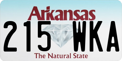 AR license plate 215WKA