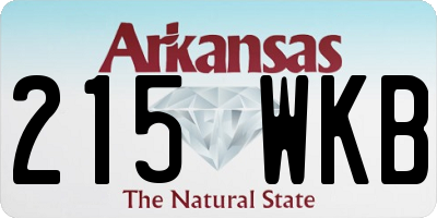 AR license plate 215WKB