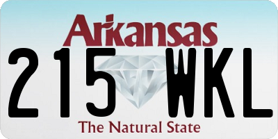 AR license plate 215WKL