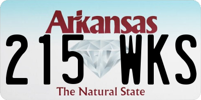 AR license plate 215WKS