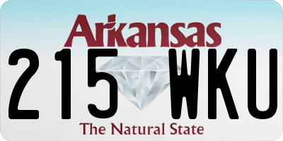 AR license plate 215WKU
