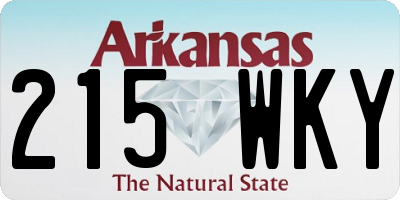 AR license plate 215WKY