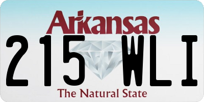 AR license plate 215WLI