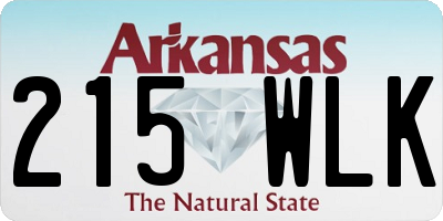 AR license plate 215WLK