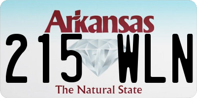 AR license plate 215WLN
