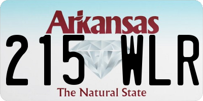 AR license plate 215WLR