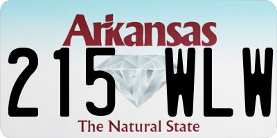 AR license plate 215WLW