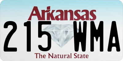 AR license plate 215WMA