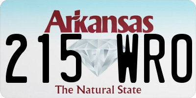 AR license plate 215WRO