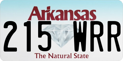 AR license plate 215WRR