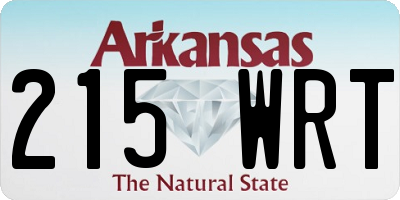 AR license plate 215WRT
