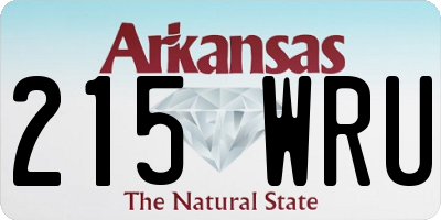 AR license plate 215WRU