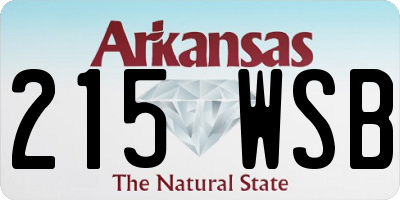 AR license plate 215WSB