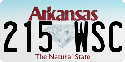 AR license plate 215WSC
