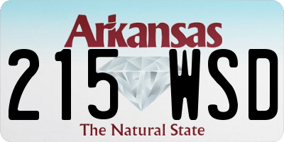 AR license plate 215WSD