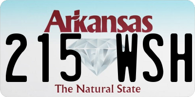 AR license plate 215WSH