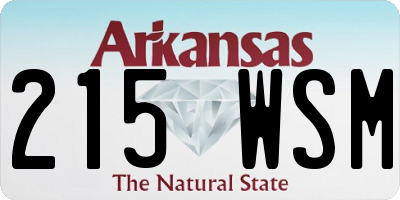 AR license plate 215WSM