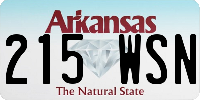 AR license plate 215WSN