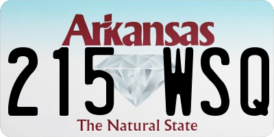 AR license plate 215WSQ
